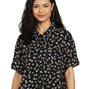 American Eagle Outfitters Black Floral Button Down Shirt